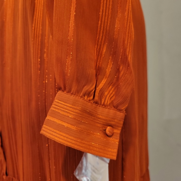 NWT 16 Nanette Lepore Copper Shimmery Dress - Picture 6 of 11